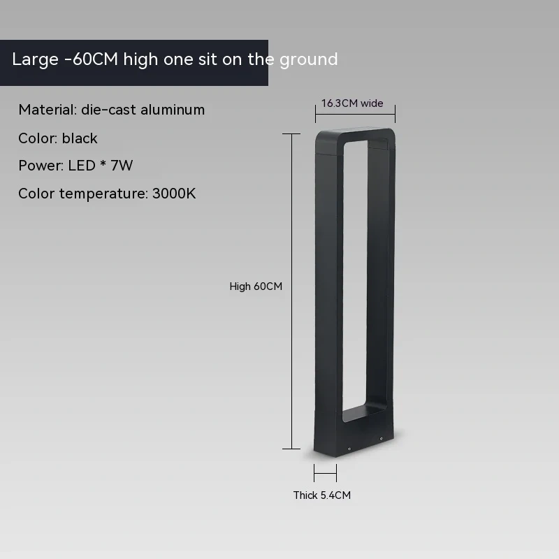 Outdoor Waterproof IP657W LED light source creative new aluminum column Garden Path Plaza Landscape Lawn Lamp AC85-265V