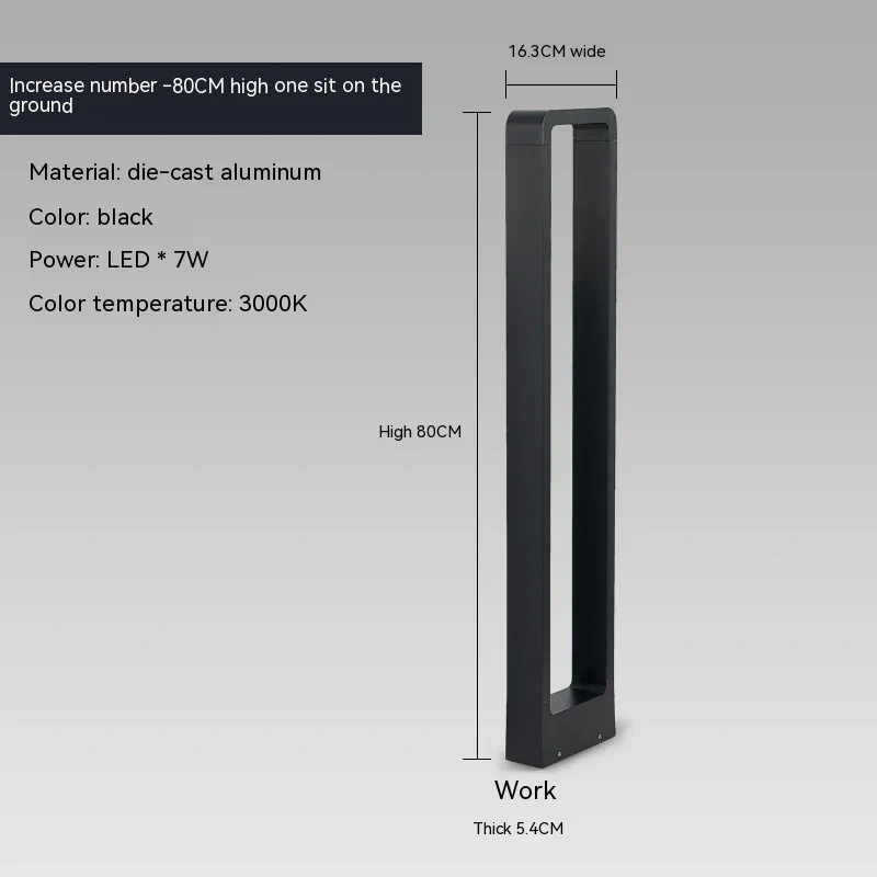 Outdoor Waterproof IP657W LED light source creative new aluminum column Garden Path Plaza Landscape Lawn Lamp AC85-265V