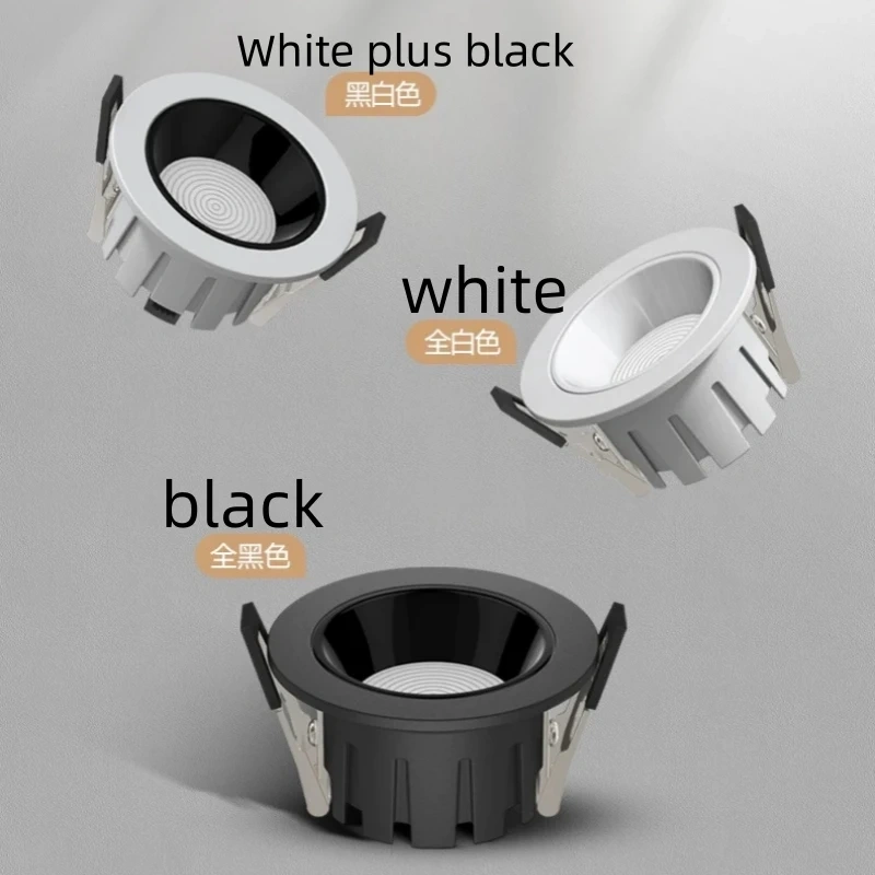 Recessed Anti-glare LED COB Downlight 9W12W15W18W  Dimmable 85-265V Ceiling Lamp Spot Light 12W 15W Home Living Room Bedroom Lig