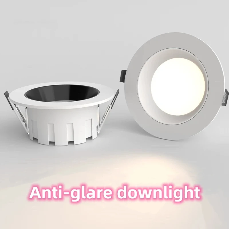 Recessed Anti-glare LED COB Downlight 9W12W15W18W  Dimmable 85-265V Ceiling Lamp Spot Light 12W 15W Home Living Room Bedroom Lig