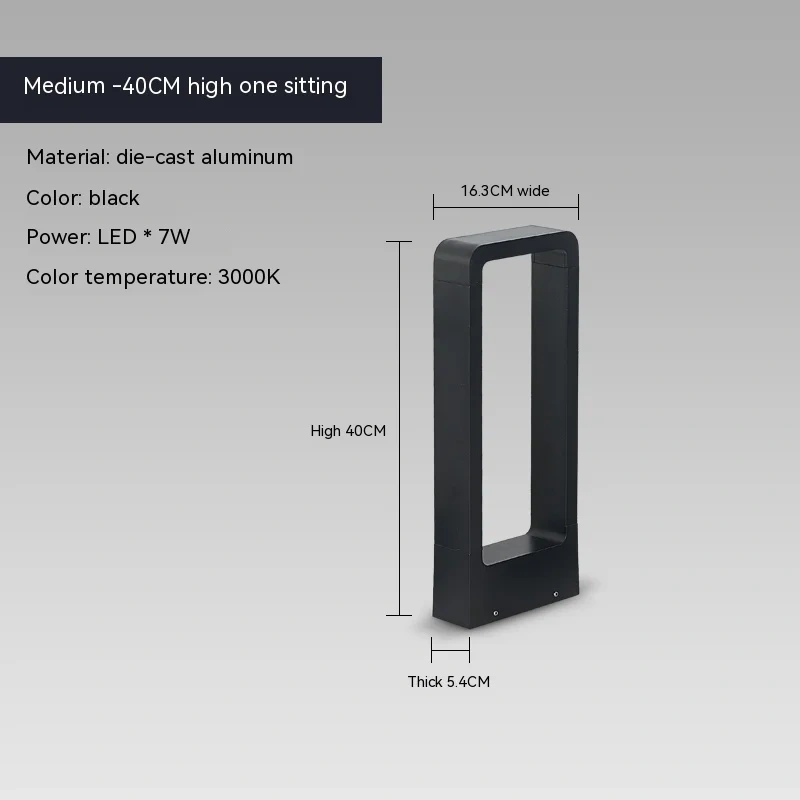 Outdoor Waterproof IP657W LED light source creative new aluminum column Garden Path Plaza Landscape Lawn Lamp AC85-265V