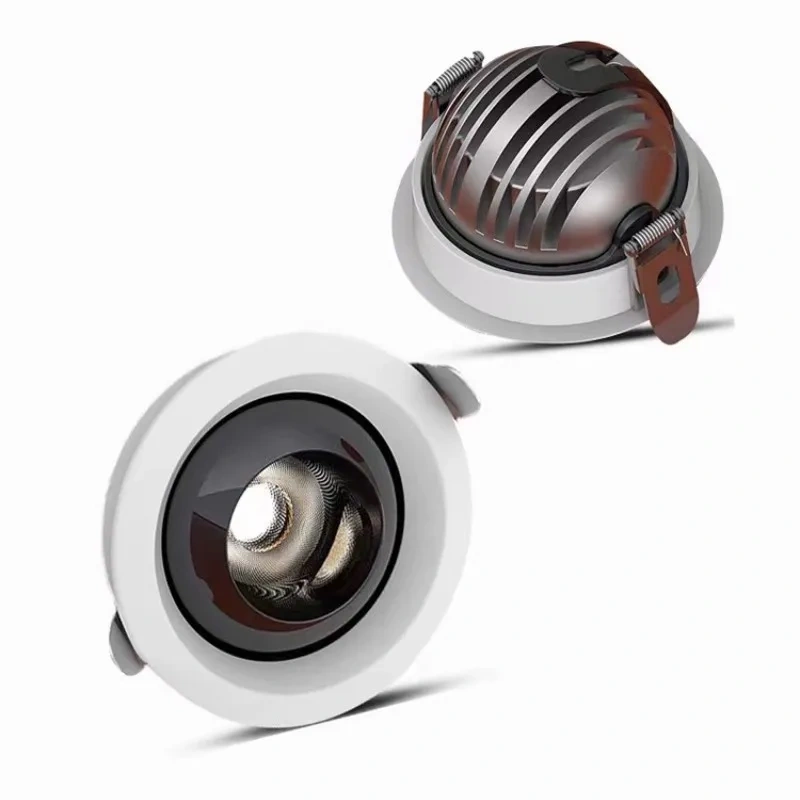 Ultra-thin bull's-eye lamp recessed spotlight adjustable angle spotlight Household 7W9W12W AC110V-240V