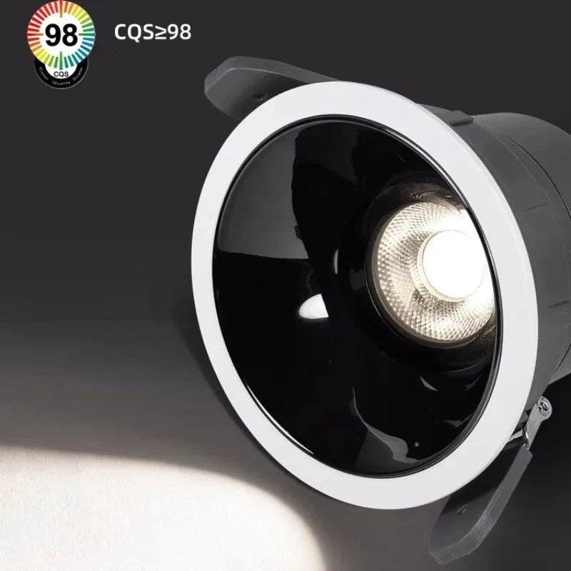 Embedded anti-glare, ultra-thin full-spectrum eye protection downlight, living room aisle sofa background, wall washing, natural