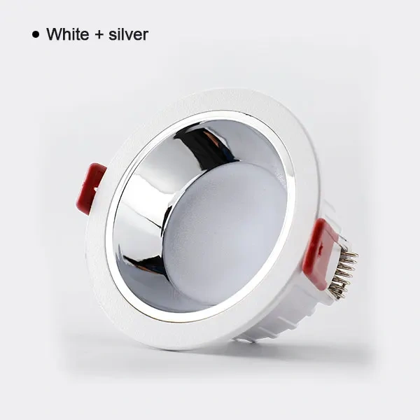 Dimmable 220V Recessed LED Downlights Anti Glare 7W 9W 12W 15W 18W 24W 230V Ceiling Spot Lights Background Lamps Indoor lighting