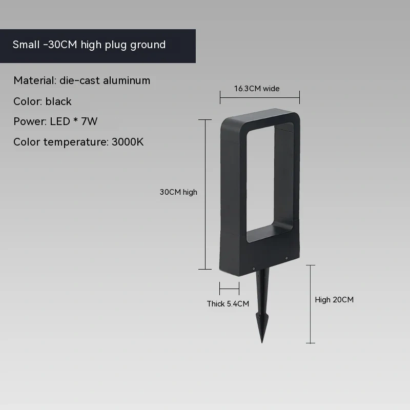 Outdoor Waterproof IP657W LED light source creative new aluminum column Garden Path Plaza Landscape Lawn Lamp AC85-265V