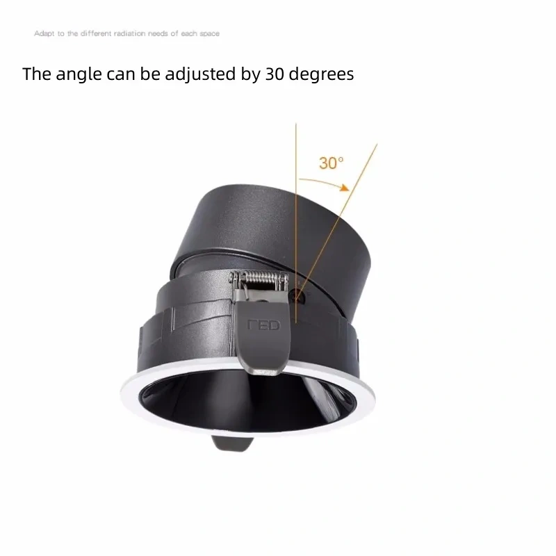 Embedded anti-glare, ultra-thin full-spectrum eye protection downlight, living room aisle sofa background, wall washing, natural