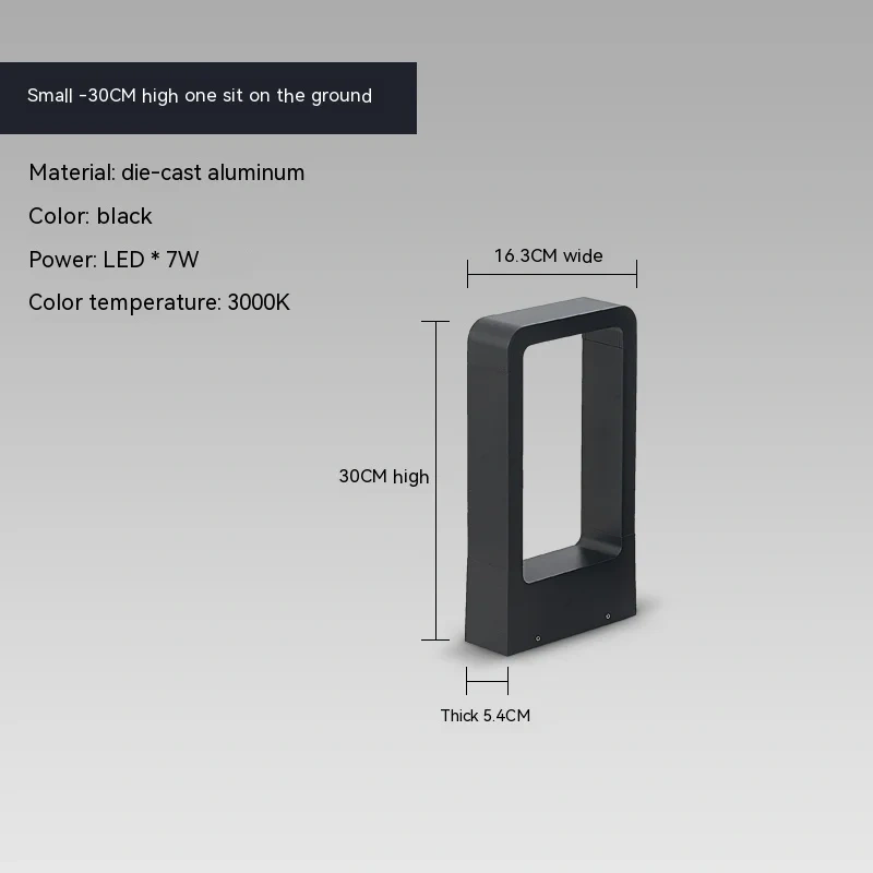 Outdoor Waterproof IP657W LED light source creative new aluminum column Garden Path Plaza Landscape Lawn Lamp AC85-265V