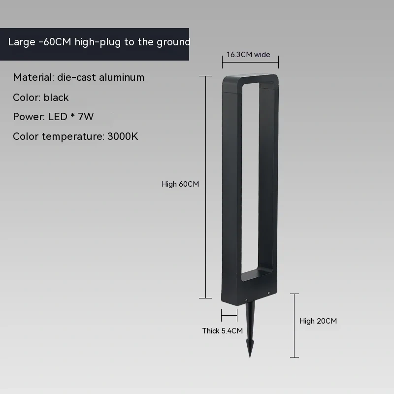 Outdoor Waterproof IP657W LED light source creative new aluminum column Garden Path Plaza Landscape Lawn Lamp AC85-265V