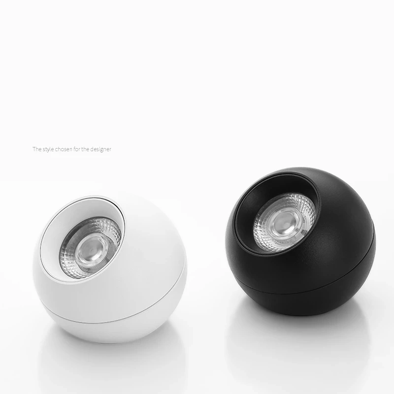 Adjustable brightness installation spotlight, adjustable angle living room ceiling spotlight, household spherical light