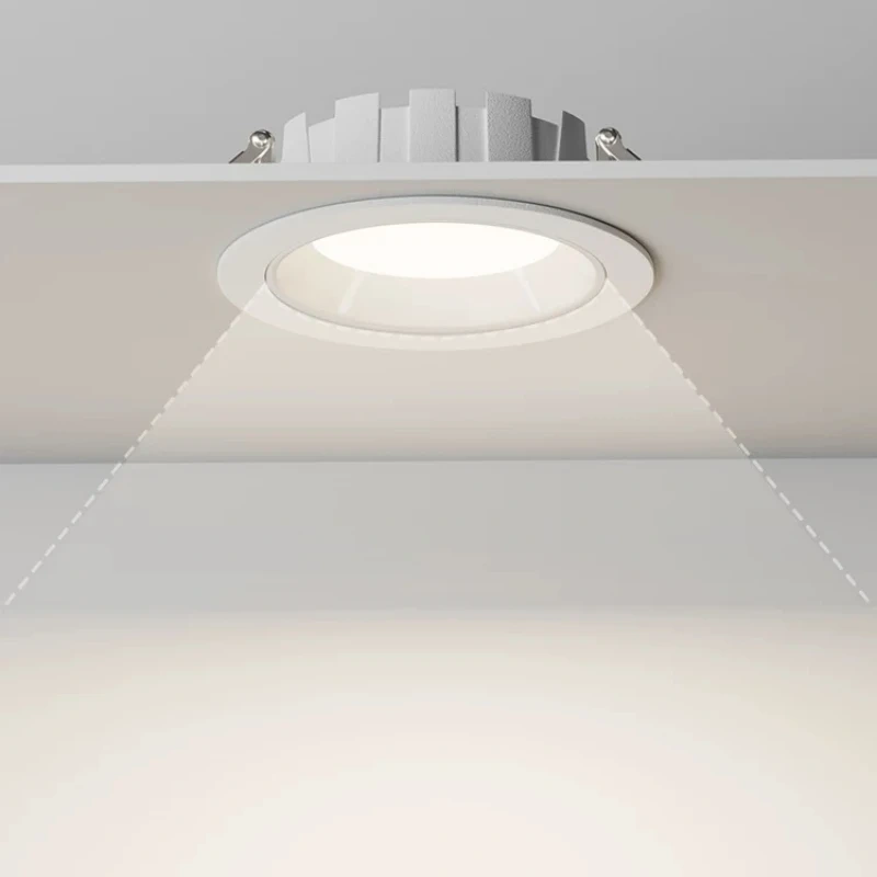 Recessed Anti-glare LED COB Downlight 9W12W15W18W  Dimmable 85-265V Ceiling Lamp Spot Light 12W 15W Home Living Room Bedroom Lig
