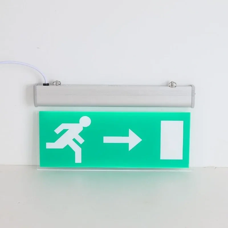 Exit Led Light Ac220v Green Exit Emergency Light Fire Sign Indicator Warning Lamp for Bulb Hotel Mall School Public Place