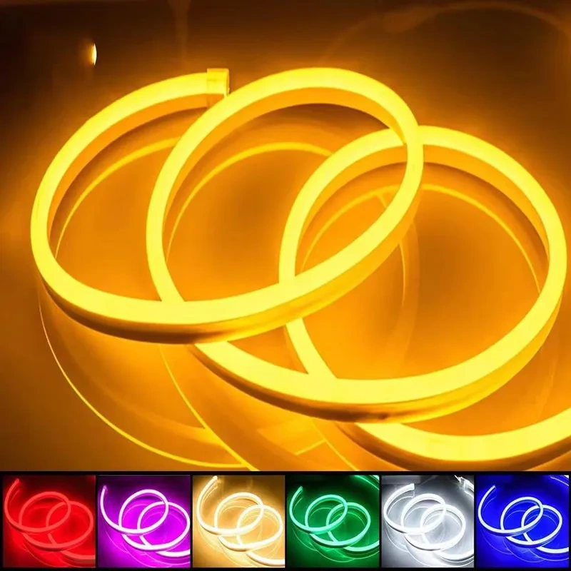 5V 12V 24V Led Neon Strip Lights Flex Tape Waterproof Rope Silicon Tube Bar 6mm Narrow DIY Christmas Holiday Decoration Light DC