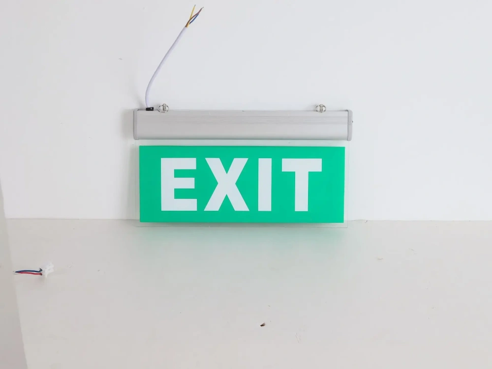 Exit Led Light Ac220v Green Exit Emergency Light Fire Sign Indicator Warning Lamp for Bulb Hotel Mall School Public Place