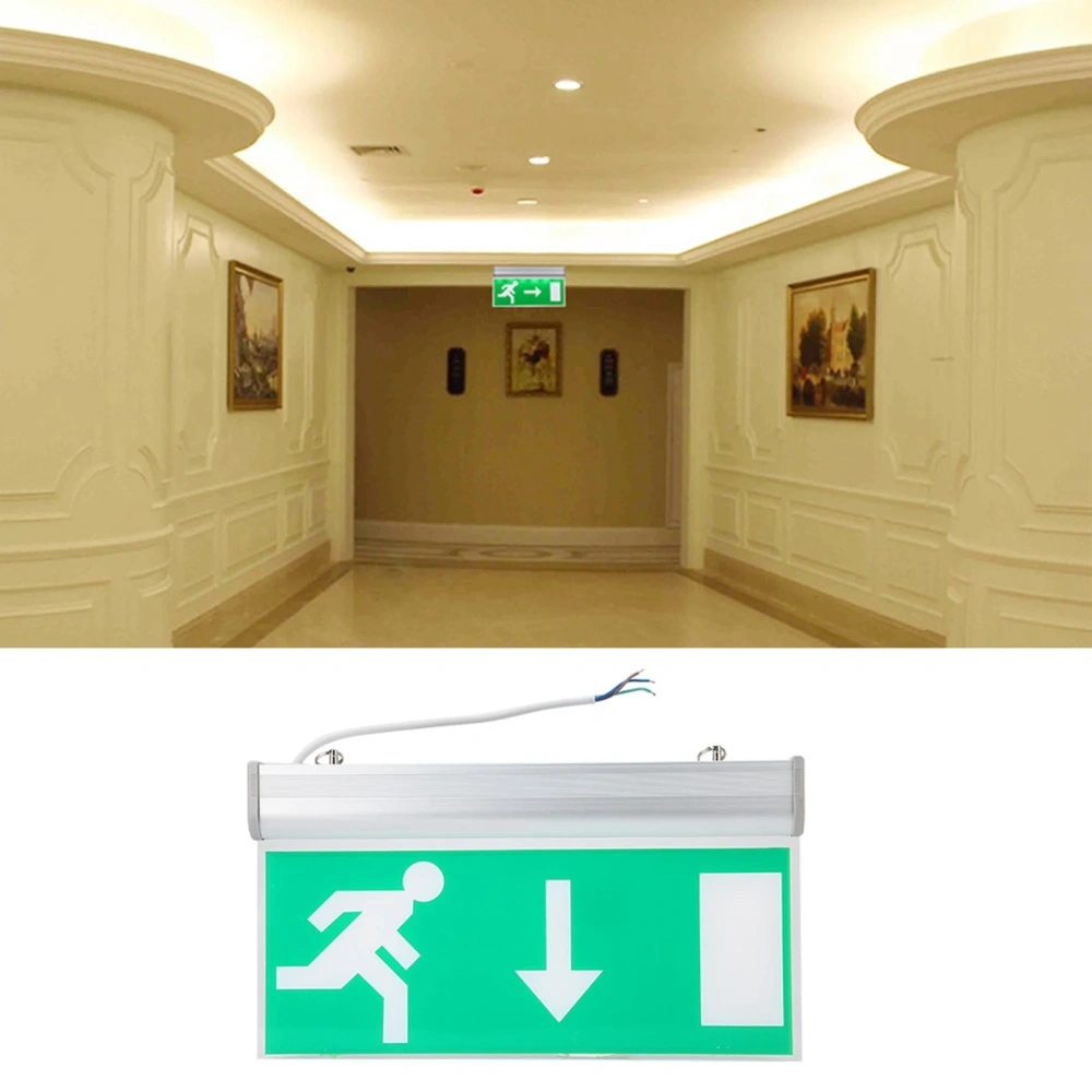 Acrylic LED Emergency Exit Lighting Sign Safety Evacuation Indicator Light 110‑220V Exit Lighting Sign LED Emergency Exit Sign