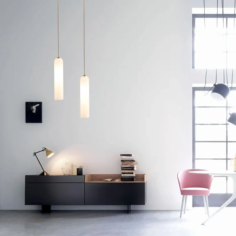 Modern Pendent Lamp Led Glass Nordic Hanging Lighting Fixtures Suspension Creative Living Bedside Bedroom indoor Chandeliers