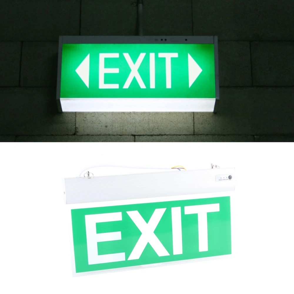 110‑220V Acrylic 3W 12 LEDs Emergency Exit Sign Light Safety Indicator Lamp Exit Emergency Sign LED Emergency Light