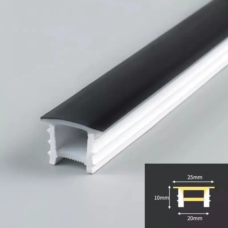 Flexible Silicone Light Strip Cover LED Neon Light Lampshade Embedded Channel for WS2815 Waterproof Lamp Tube Linear Lighting