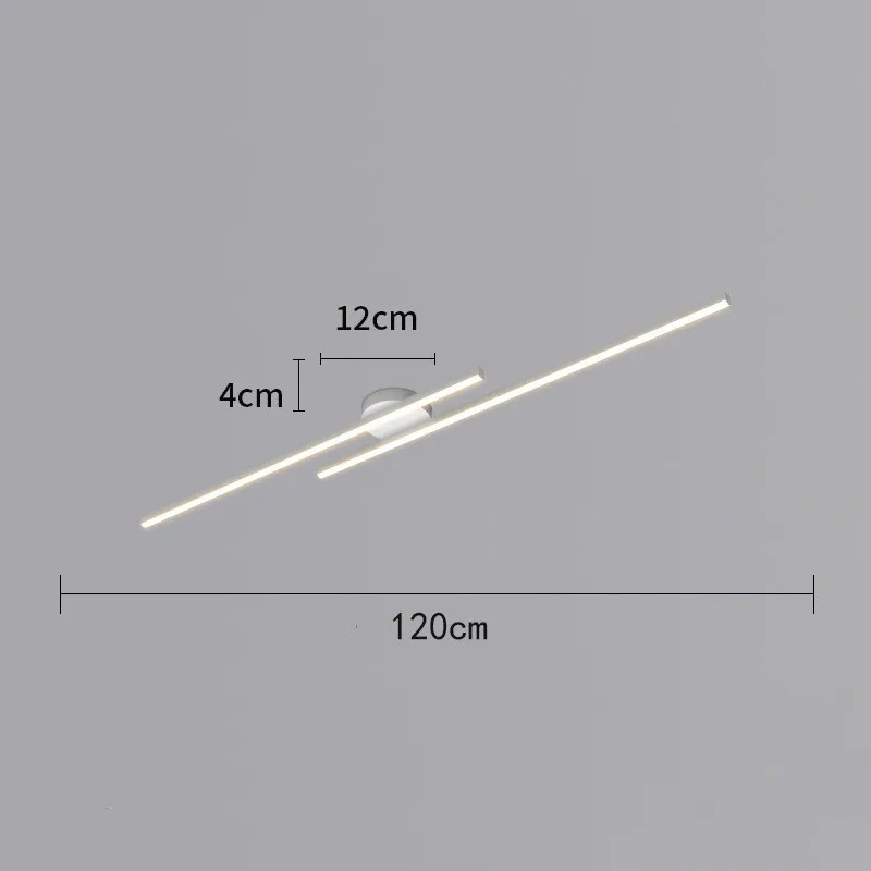 Long Aluminium LED Ceiling Light Modern Creative Design Ceiling Lamp Indoor Lighting Fixture Hallway Balcony Aisle Office Lustre