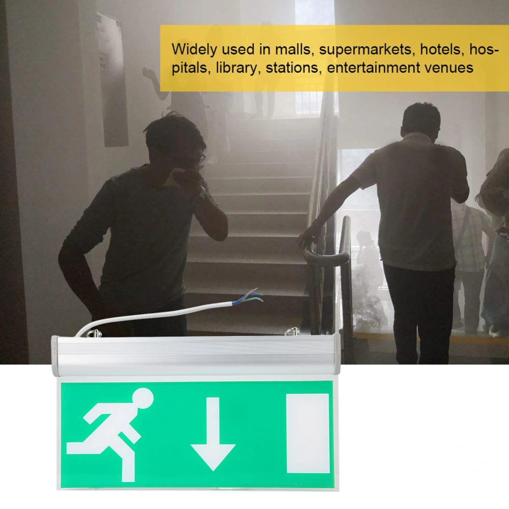 Acrylic LED Emergency Exit Lighting Sign Safety Evacuation Indicator Light 110‑220V Exit Lighting Sign LED Emergency Exit Sign