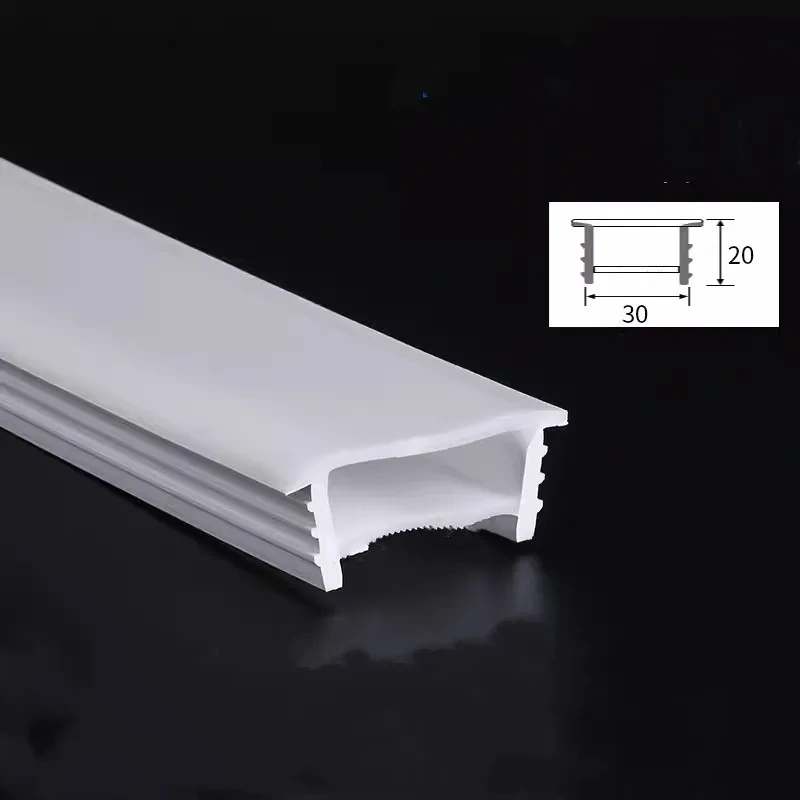 Flexible Silicone Light Strip Cover LED Neon Light Lampshade Embedded Channel for WS2815 Waterproof Lamp Tube Linear Lighting