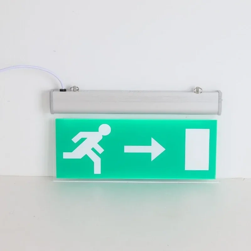 Exit Led Light Ac220v Green Exit Emergency Light Fire Sign Indicator Warning Lamp for Bulb Hotel Mall School Public Place