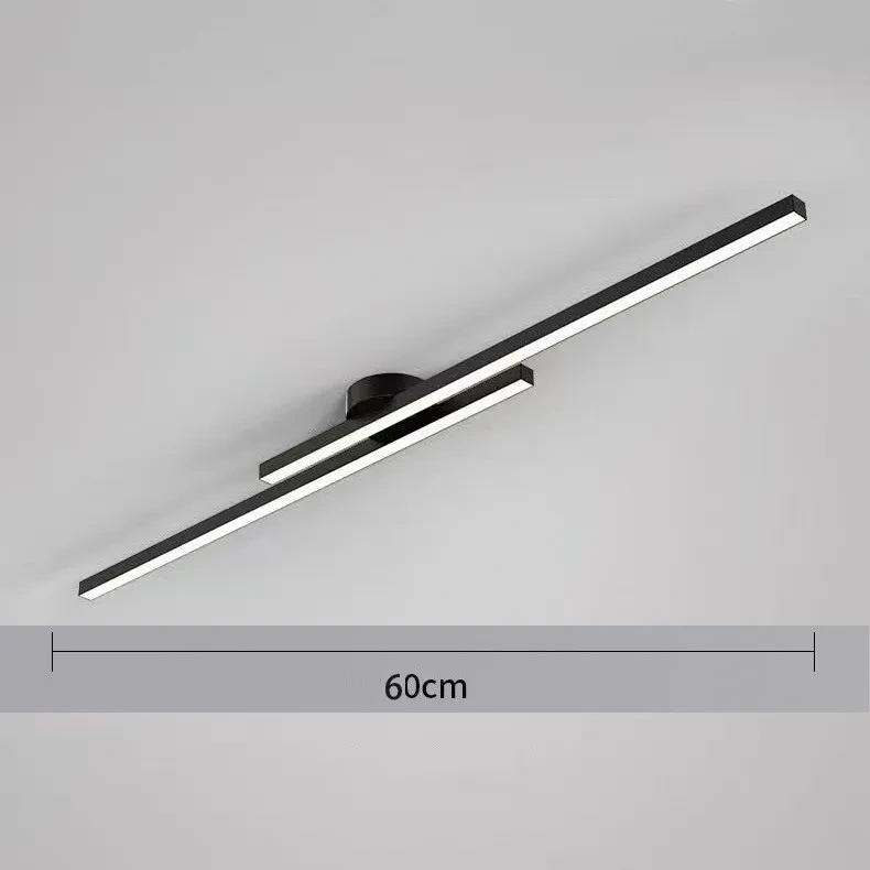 Long Aluminium LED Ceiling Light Modern Creative Design Ceiling Lamp Indoor Lighting Fixture Hallway Balcony Aisle Office Lustre
