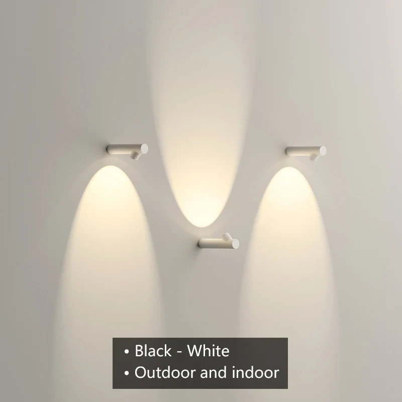 6W COB Waterproof AC85-265V Surface Mounted LED Wall Light Modern Nordic Luminaire Indoor Wall Lamps Living Room Porch Outdoor