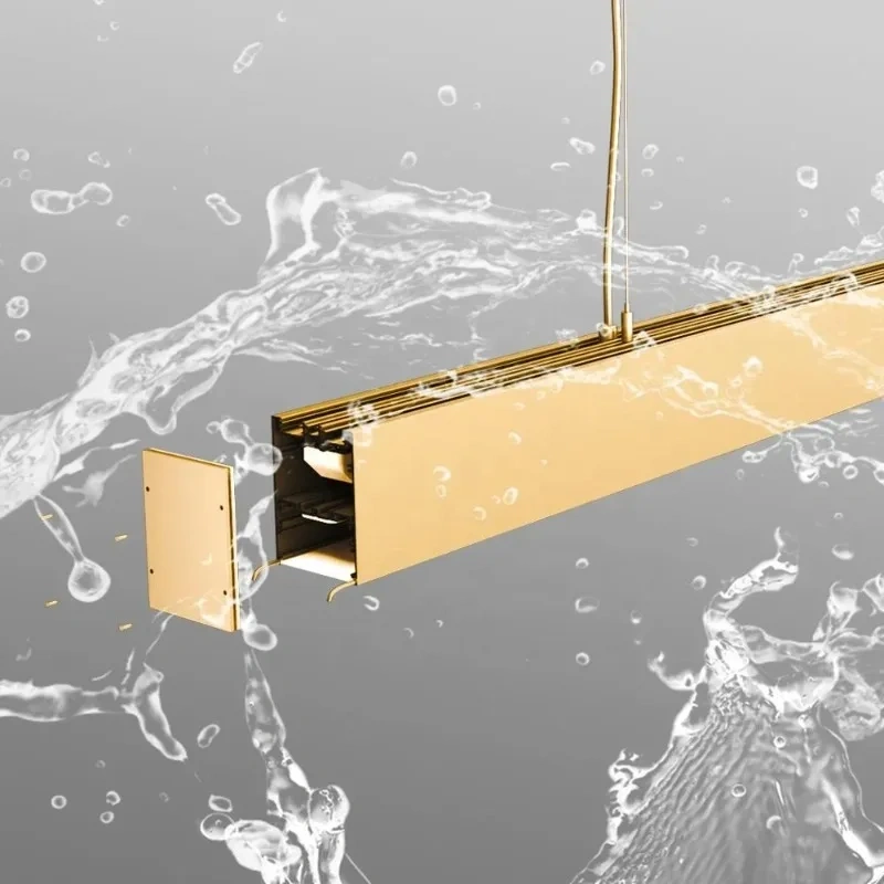 Hlinear L5075-P-W-L900 IP65 Straight Line Linear Light Series Outdoor Linear Pendant Light IP65 Fixture Bathroom Linear Lamp