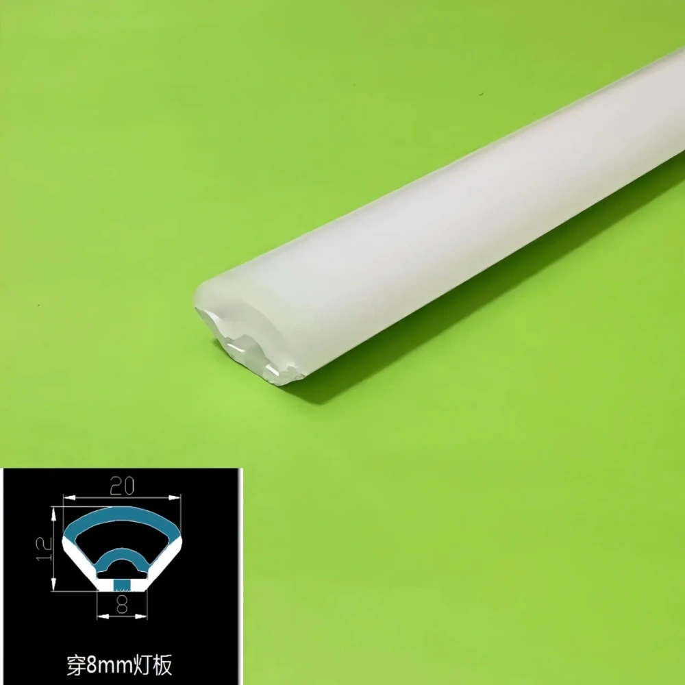 Flexible Silicone Light Strip Cover LED Neon Light Lampshade Embedded Channel for WS2815 Waterproof Lamp Tube Linear Lighting