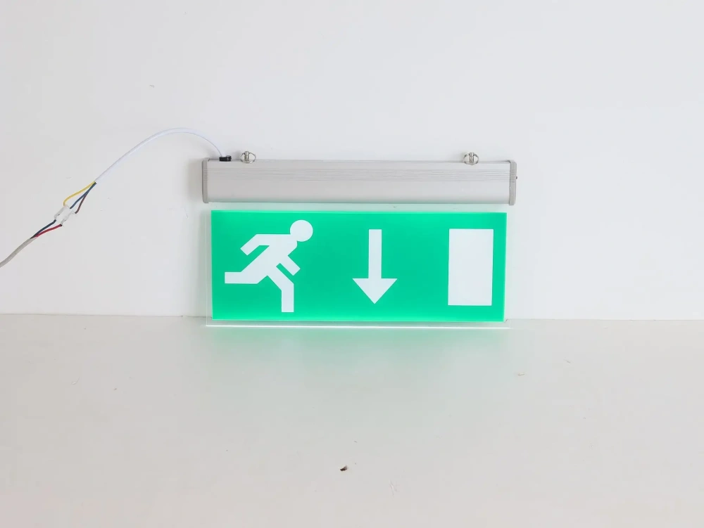 Exit Led Light Ac220v Green Exit Emergency Light Fire Sign Indicator Warning Lamp for Bulb Hotel Mall School Public Place