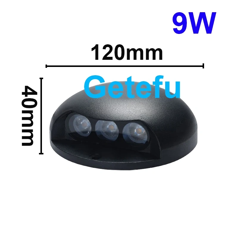 9W 6W 3W LED Inground Light Outdoor Underground Lights Recessed Spotlight Kit IP67 DC12V-24V Patio Pavers Floor Deck Stair Lamp