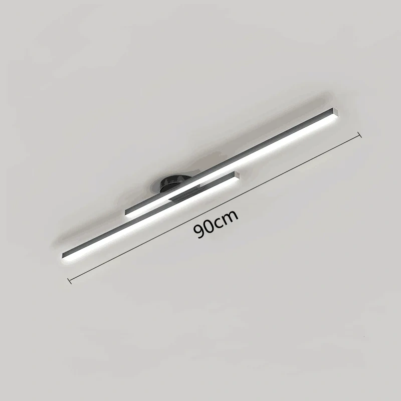 Long Aluminium LED Ceiling Light Modern Creative Design Ceiling Lamp Indoor Lighting Fixture Hallway Balcony Aisle Office Lustre