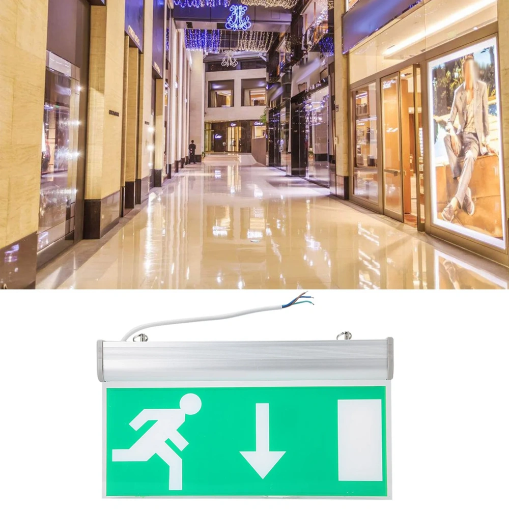 Acrylic LED Emergency Exit Lighting Sign Safety Evacuation Indicator Light 110‑220V Exit Lighting Sign LED Emergency Exit Sign