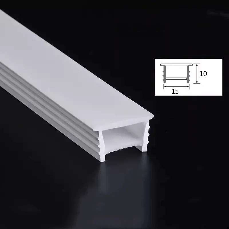 Flexible Silicone Light Strip Cover LED Neon Light Lampshade Embedded Channel for WS2815 Waterproof Lamp Tube Linear Lighting