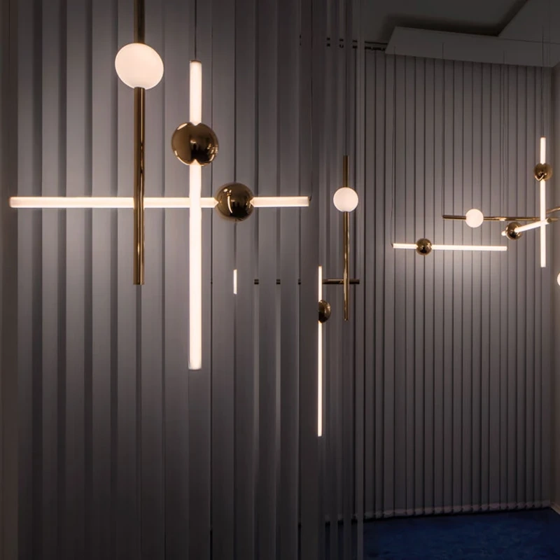 Modern Led Pendant Lights Fixture Glass Long Hanging Lamps Shop Restaurant Kitchen Dining Room Decoration Lighting Gold Bedside
