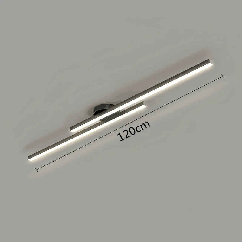 Long Aluminium LED Ceiling Light Modern Creative Design Ceiling Lamp Indoor Lighting Fixture Hallway Balcony Aisle Office Lustre