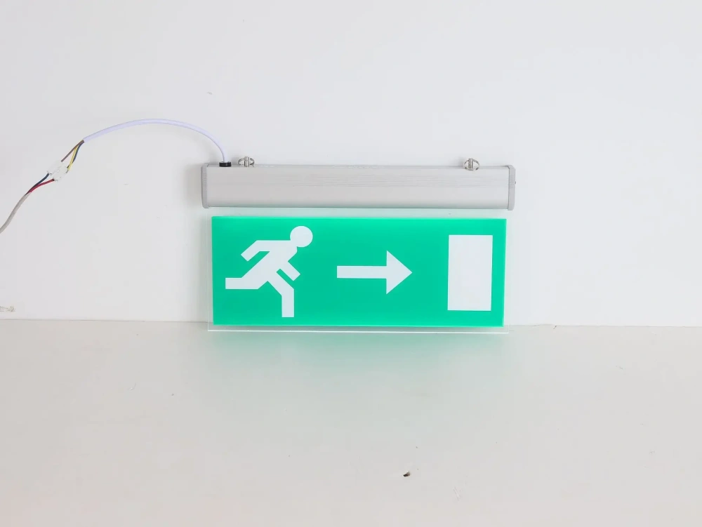 Exit Led Light Ac220v Green Exit Emergency Light Fire Sign Indicator Warning Lamp for Bulb Hotel Mall School Public Place