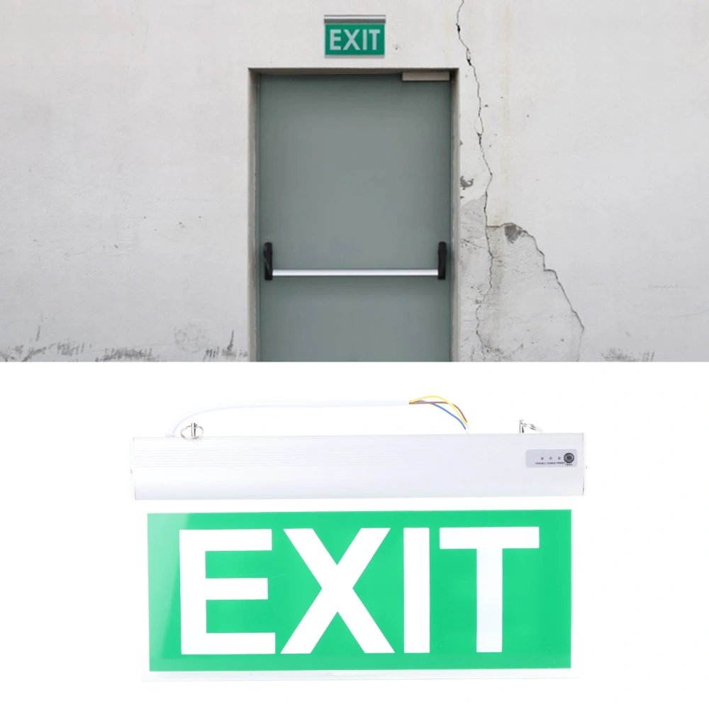 110‑220V Acrylic 3W 12 LEDs Emergency Exit Sign Light Safety Indicator Lamp Exit Emergency Sign LED Emergency Light