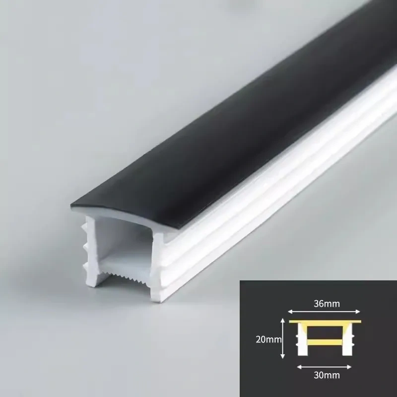 Flexible Silicone Light Strip Cover LED Neon Light Lampshade Embedded Channel for WS2815 Waterproof Lamp Tube Linear Lighting