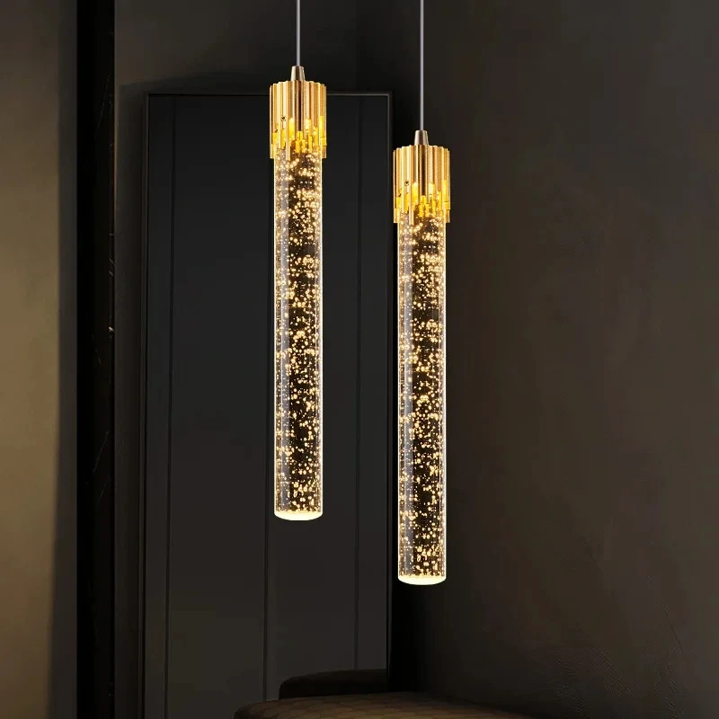 Nordic Crystal Pendant Lights LED Ceiling Lamp Bedside Hanging Lighting for Living Room Kitchen Bedroom Ceiling Home Decor