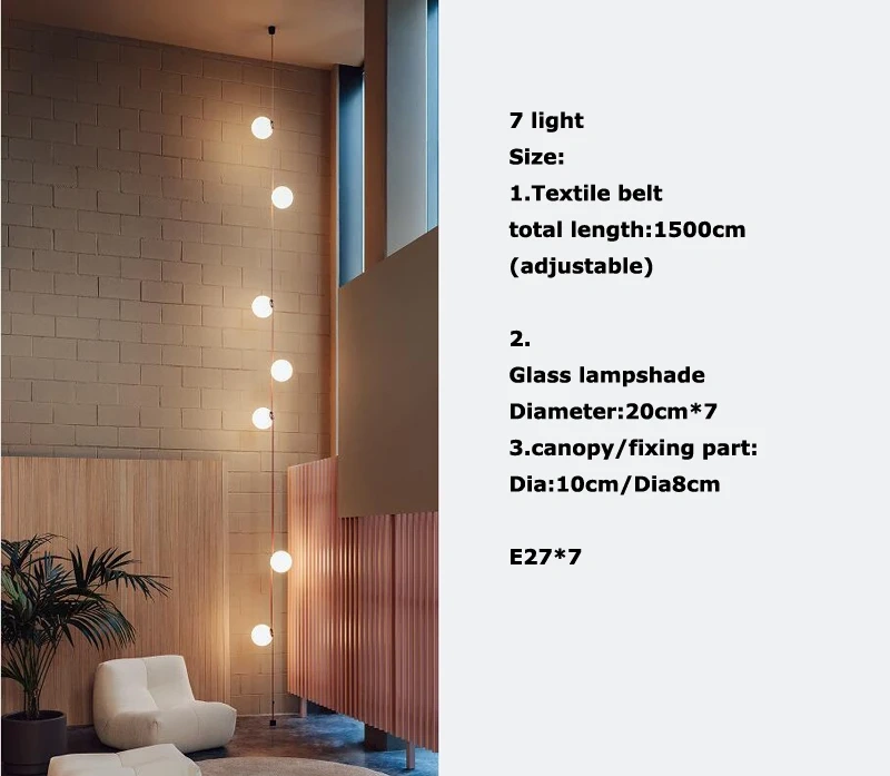 2024 Art Deco Dimmalbe Led Chandelier Lighting Orange Black Textile Glass Bubble Suspension Luminaire Lampen For Living Room