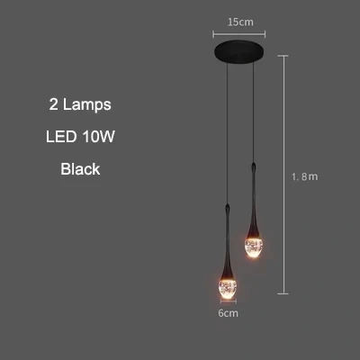 Modern Luxury Crystal Pendant Lamps Bedside Hanging Lighting for Living Room Kitchen Bedroom Ceiling Chandelier Home Decor
