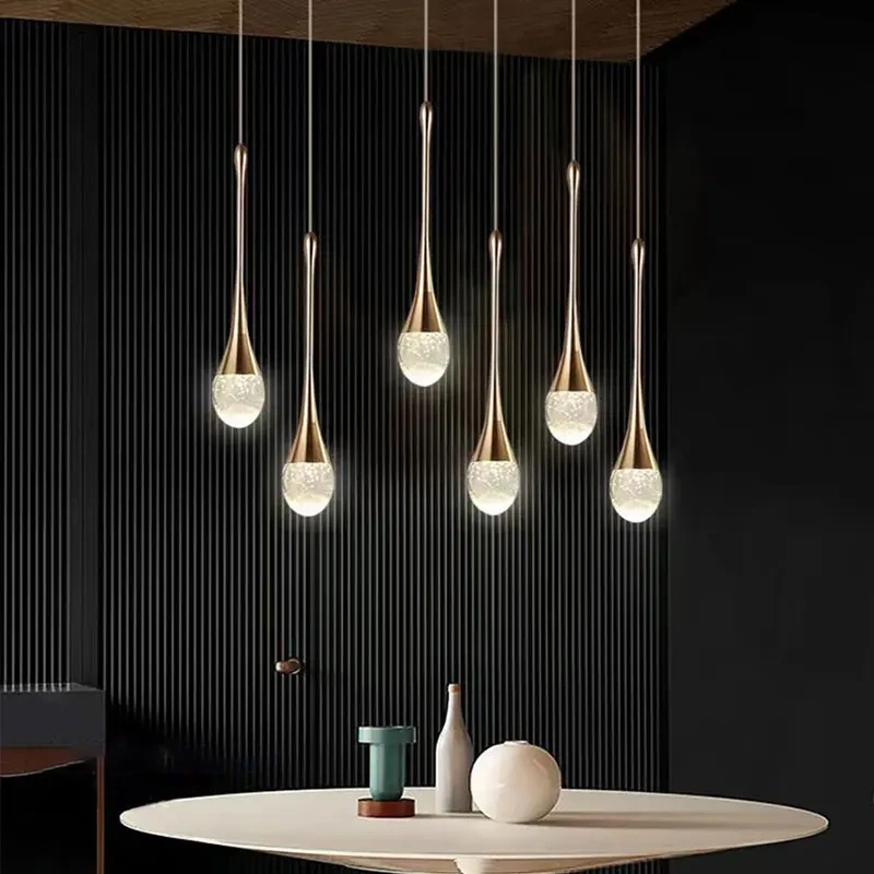 Modern Bubble Crystal Pendant Lights Indoor Hanging Lamp For  Kitchen Island Dining Living Room Bar Cafe Pendant Lamp Home Decor