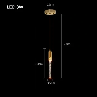Nordic Crystal Pendant Lights LED Ceiling Lamp Bedside Hanging Lighting for Living Room Kitchen Bedroom Ceiling Home Decor