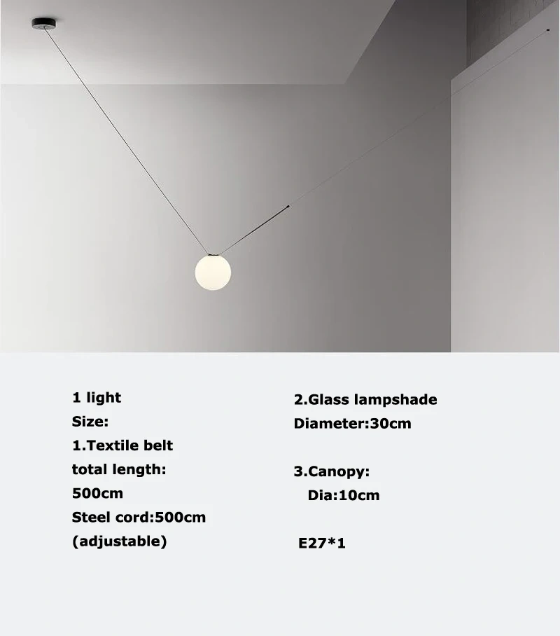 2024 Art Deco Dimmalbe Led Chandelier Lighting Orange Black Textile Glass Bubble Suspension Luminaire Lampen For Living Room