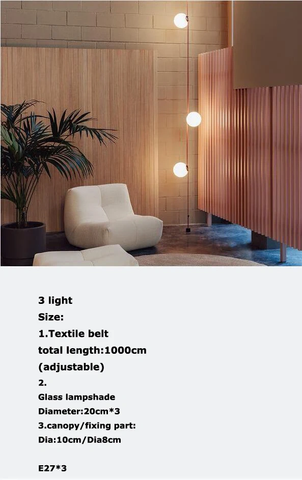 2024 Art Deco Dimmalbe Led Chandelier Lighting Orange Black Textile Glass Bubble Suspension Luminaire Lampen For Living Room
