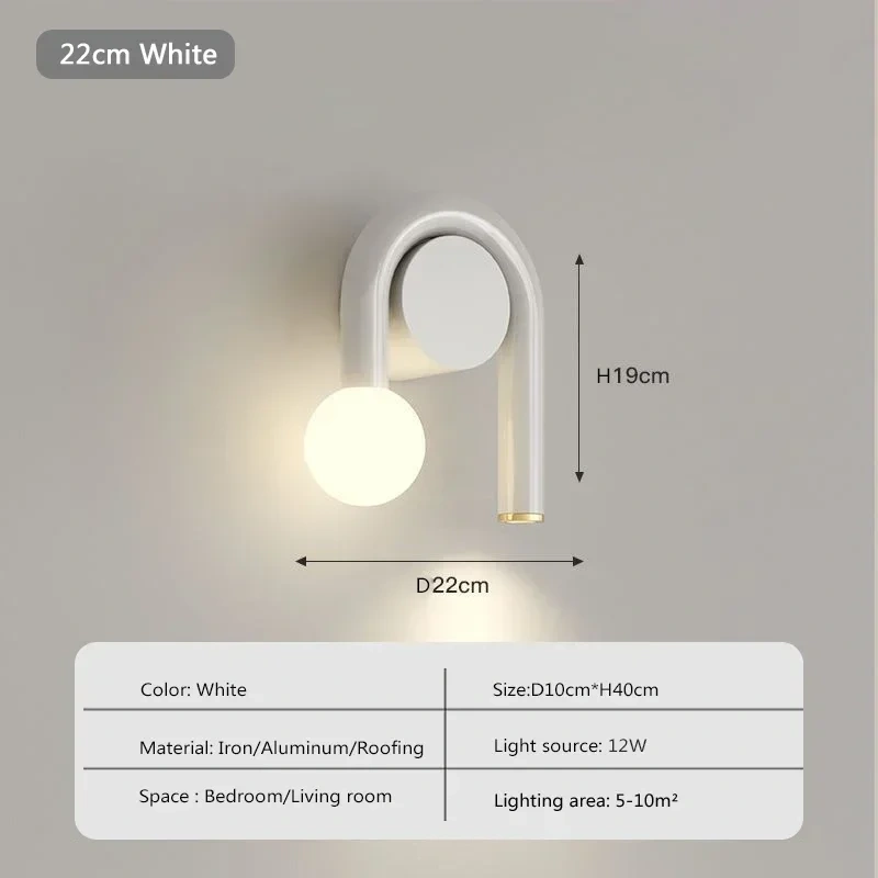 U Shape Wall Lamp Nordic Sconce Lights For Bedroom Living Dining Study Room Simple Home Decorative Fixtures