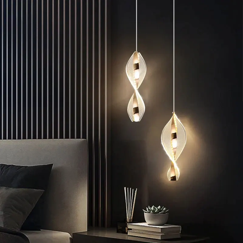 Modern Acrylic Geometric Pendant Light Bedroom Living Room Hanging Light Restaurant Lighting Led Pendant Lamps For Home Decor