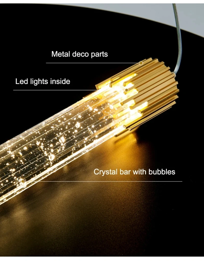 Nordic Crystal Pendant Lights LED Ceiling Lamp Bedside Hanging Lighting for Living Room Kitchen Bedroom Ceiling Home Decor