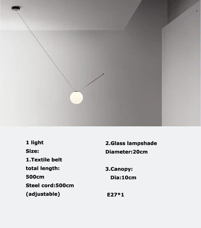 2024 Art Deco Dimmalbe Led Chandelier Lighting Orange Black Textile Glass Bubble Suspension Luminaire Lampen For Living Room